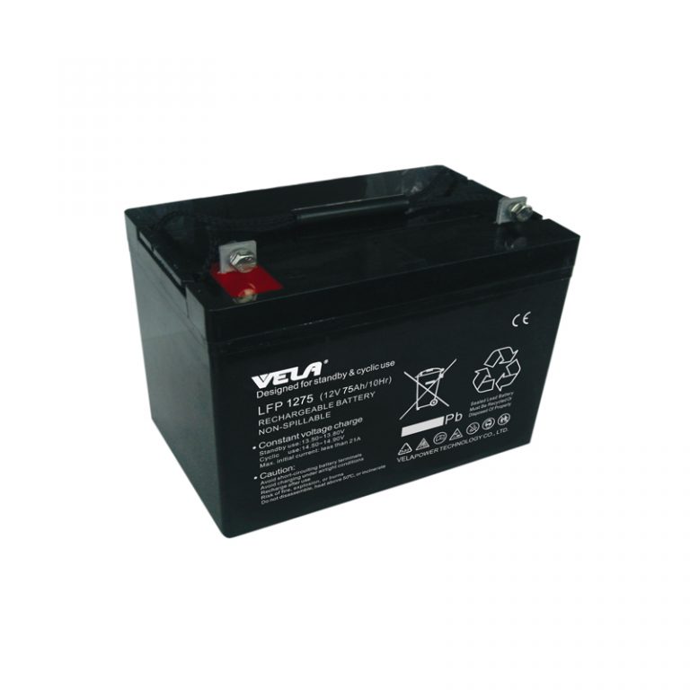 LFP1275 12V 75Ah Non Spillable Lead Acid Battery - VELA Battery